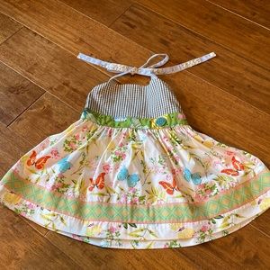 Matilda Jane sz 4 butterfly halter tunic